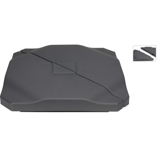 Pie de parasol 20 kg gris resistente