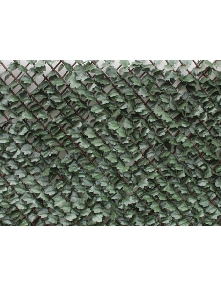 Celosía Extensible con Hojas Artificiales Verde
