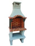 Barbacoa de obra Crook I con chimenea y encimera principal