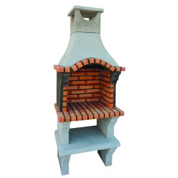 Barbacoa de obra Crook I con chimenea y encimera principal