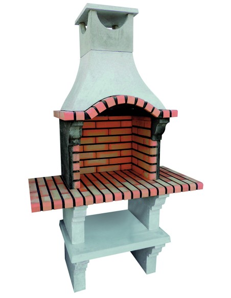 Barbacoa de obra Crook I con mini bancada