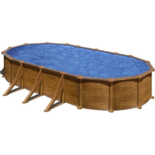 PISCINA OVALADA ASPECTO MADERA...