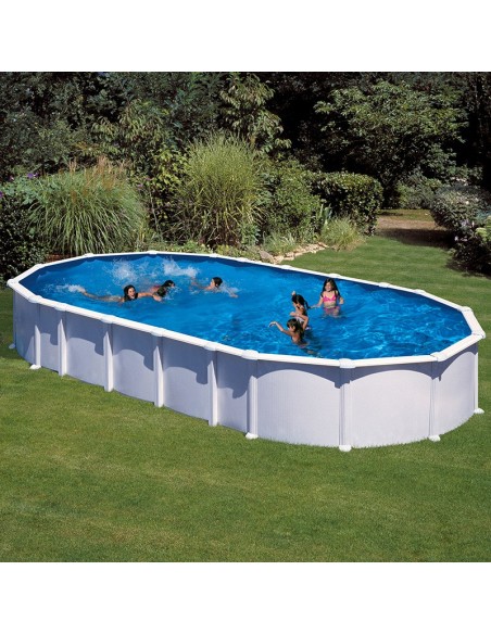 Piscina Haití ovalada GRE con depuradora y escalera