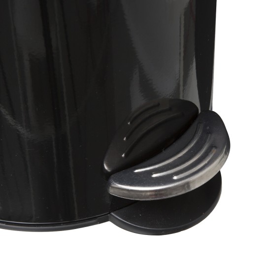Papelera Metálica Soft Close Negra 3L