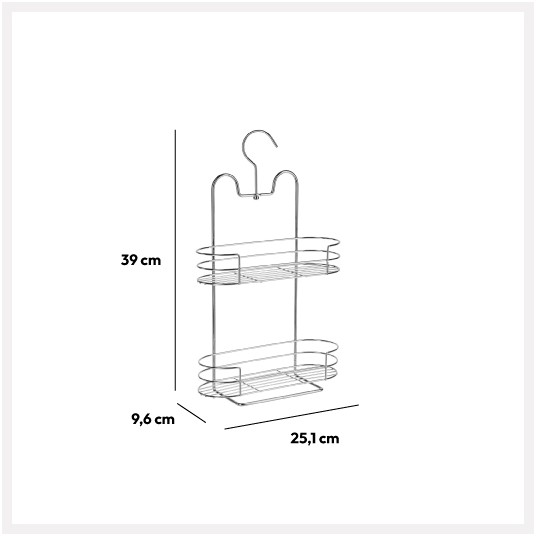 SOPORTE DE DUCHA CON 2 ESTANTES