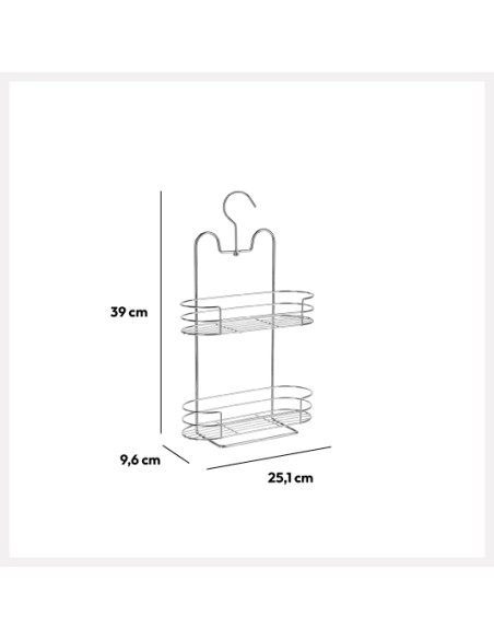 SOPORTE DE DUCHA CON 2 ESTANTES