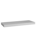 Estante de pared recto en MDF blanco con fijación invisible
