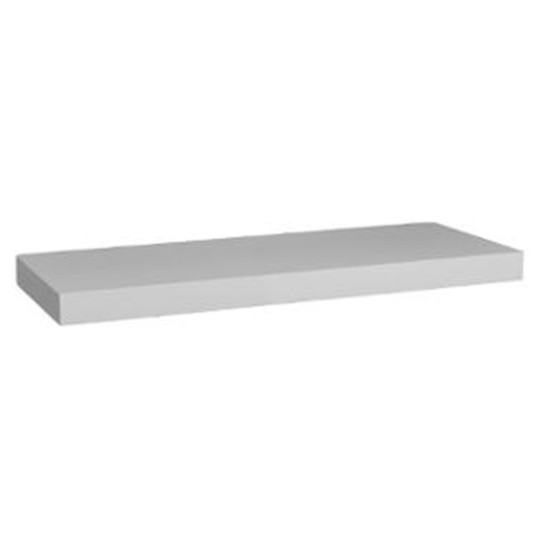 Estante de pared recto en MDF blanco con fijación invisible