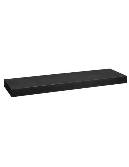 Estante de pared negro en MDF con soporte invisible