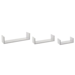 Juego de 3 estantes de pared flotantes MDF blanco – tamaños S, M y L – Bricomarian