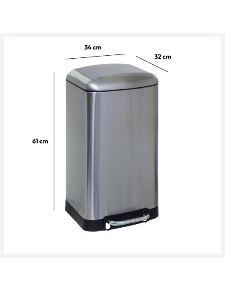 CUBO DE BASURA ARIANE 30L ACERO