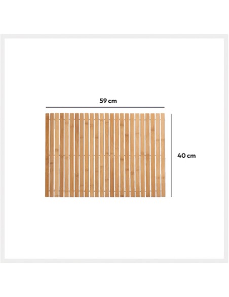 Alfombra de bambú rectangular 59x40 cm