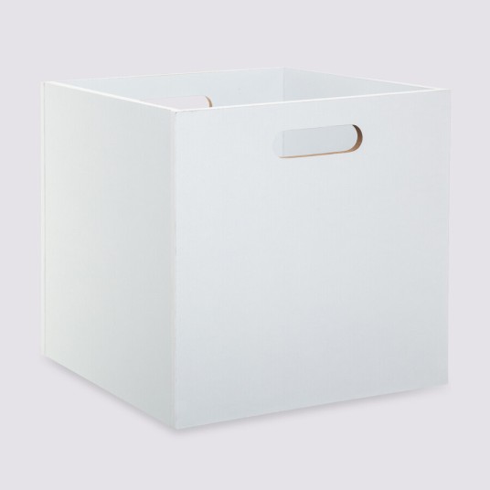 CAJA DE ALMACENAMIENTO DE MADERA BLANCA