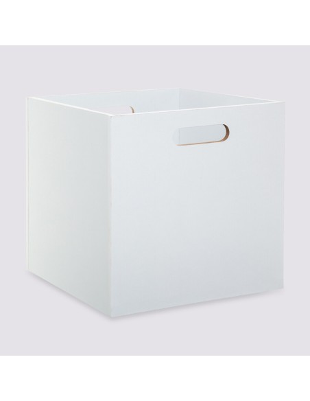 CAJA DE ALMACENAMIENTO DE MADERA BLANCA