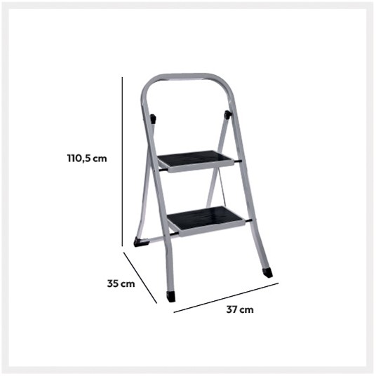 Taburete/escalera plegable de 2 peldaños