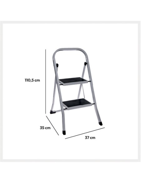 Taburete/escalera plegable de 2 peldaños