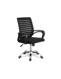 Silla de escritorio Emma negra con respaldo de malla