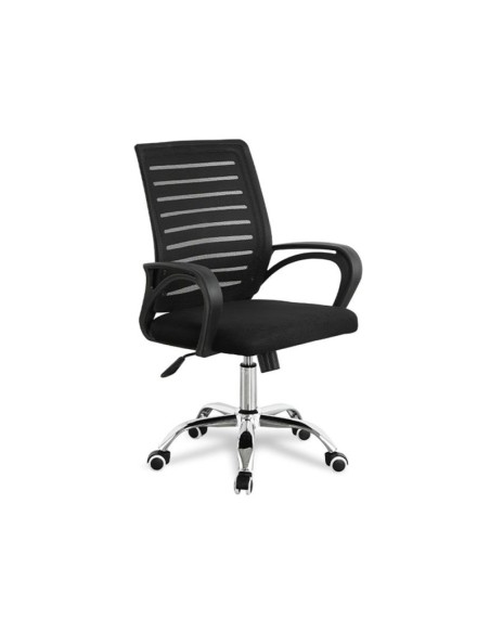 Silla de escritorio Emma negra con respaldo de malla