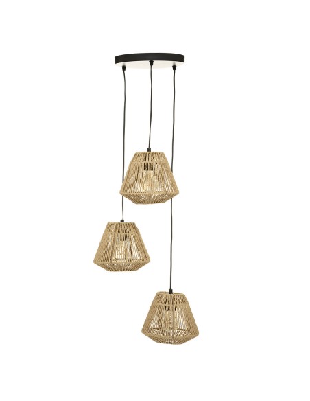 Lámpara colgante Jily de papel trenzado estilo étnico chic
