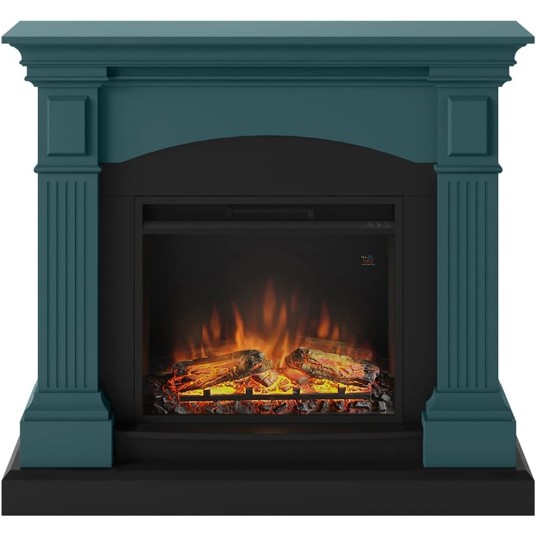 Chimenea eléctrica Fireside Elegance 1500W con efecto llama LED y control remoto