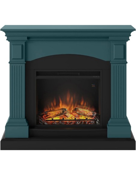 Chimenea eléctrica Fireside Elegance 1500W con efecto llama LED y control remoto