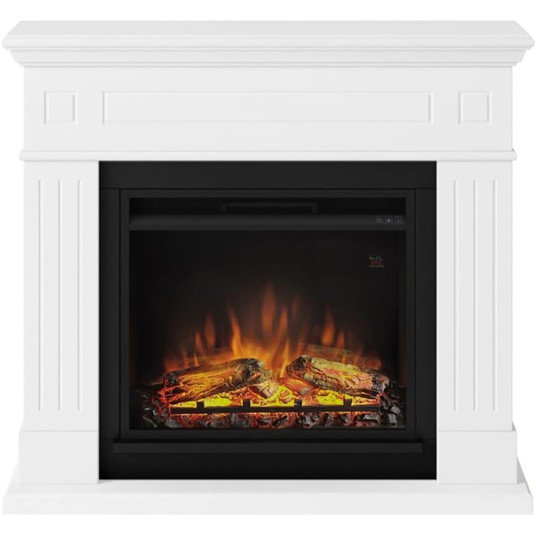 Chimenea Fireside Slim instalada en pared, fondo reducido"