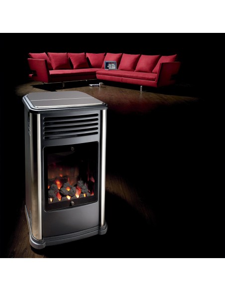 Estufa de Gas Manhattan 3,4 kW Gris y Negro