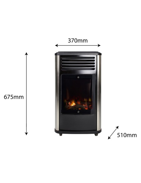 Estufa de Gas Manhattan 3,4 kW Gris y Negro