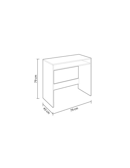 Mesa de escritorio Desk – Melamina Blanco Alpes