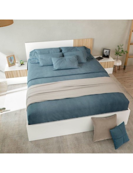 Conjunto Dormitorio Nórdico Blanco Artik/Natural