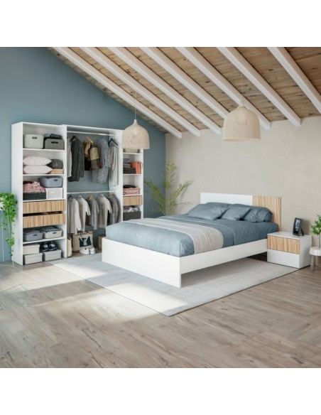 Conjunto Dormitorio Nórdico Blanco Artik/Natural