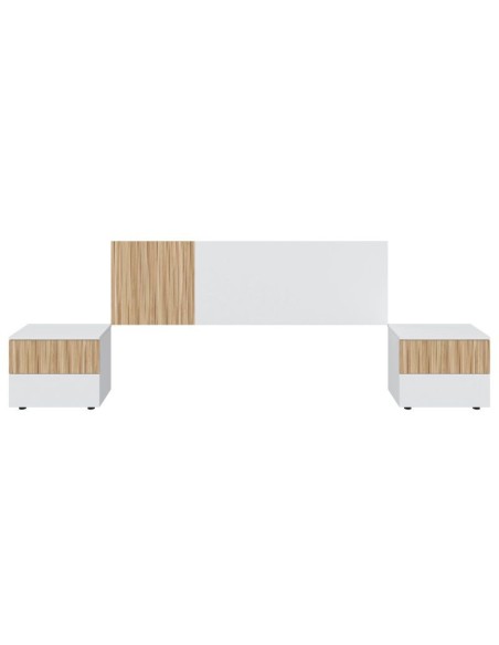Conjunto Dormitorio Nórdico Blanco Artik/Natural