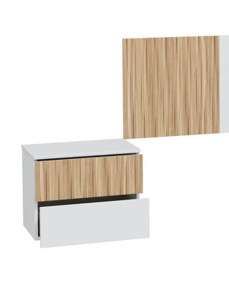 Conjunto Dormitorio Nórdico Blanco Artik/Natural