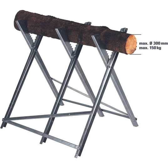 Caballete para serrar troncos Einhell ajustable 3 alturas 150 kg 80 cm