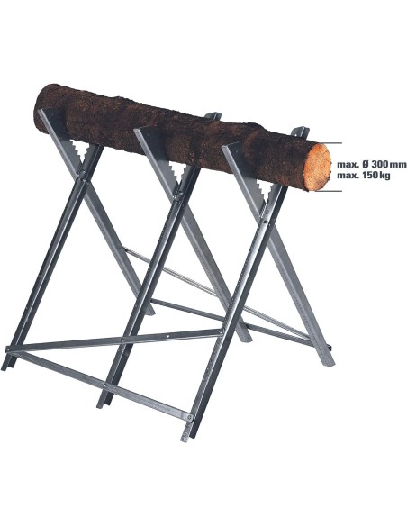 Caballete para serrar troncos Einhell ajustable 3 alturas 150 kg 80 cm