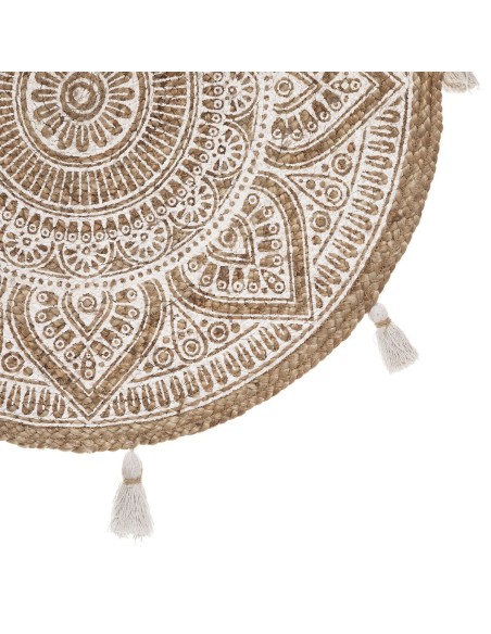 Detalle mandala y borlas alfombra Rosalie
