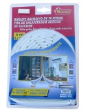 Burlete de silicona adhesivo para puerta y ventana, 3 metros, protege contra aire, polvo y frío, disponible en varios acabados
