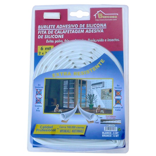 Burlete de silicona adhesivo para puerta y ventana, 3 metros, protege contra aire, polvo y frío, disponible en varios acabados