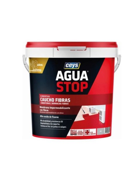 AGUASTOP CAUCHO FIBRAS membrana impermeabilizante para cubiertas