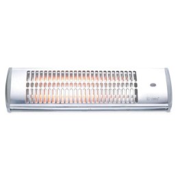 Radiador de cuarzo para baño con 2 tubos y rejilla de protección