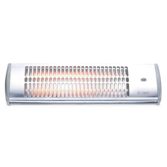 Radiador de cuarzo para baño con 2 tubos y rejilla de protección