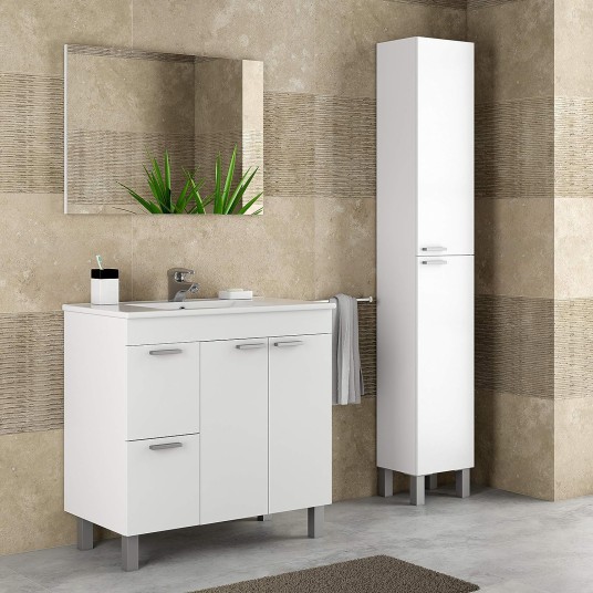 Mueble de baño Aktiva 80 cm Blanco...