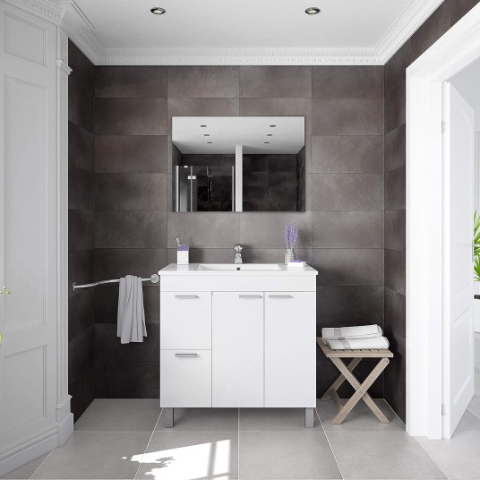 Mueble de baño Aktiva 80 cm Blanco...