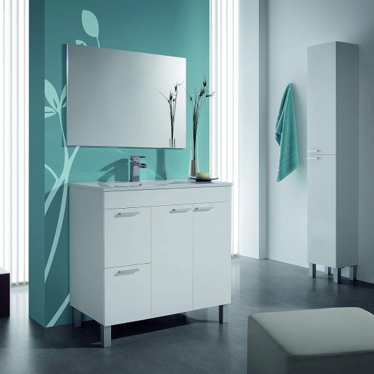 Mueble de baño Aktiva 80 cm Blanco...