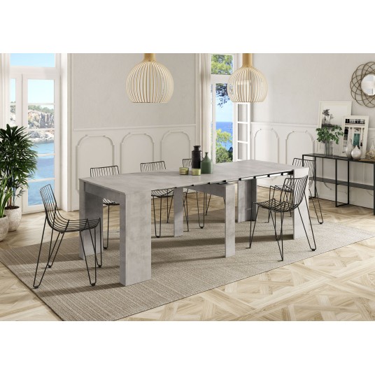 Mesa Consola Extensible Kendra – Cemento