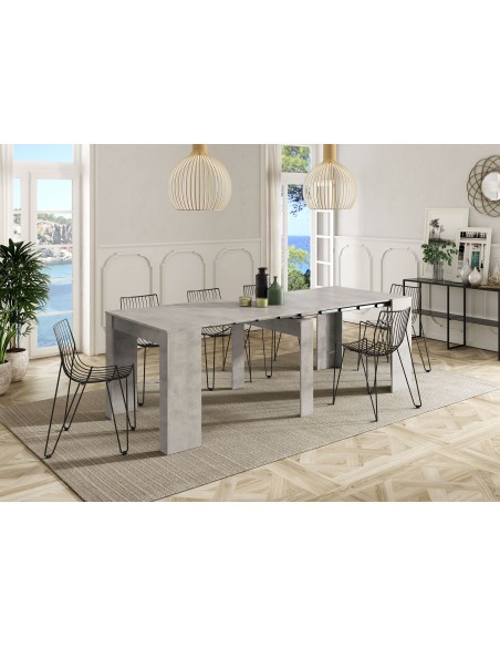 Mesa Consola Extensible Kendra – Cemento