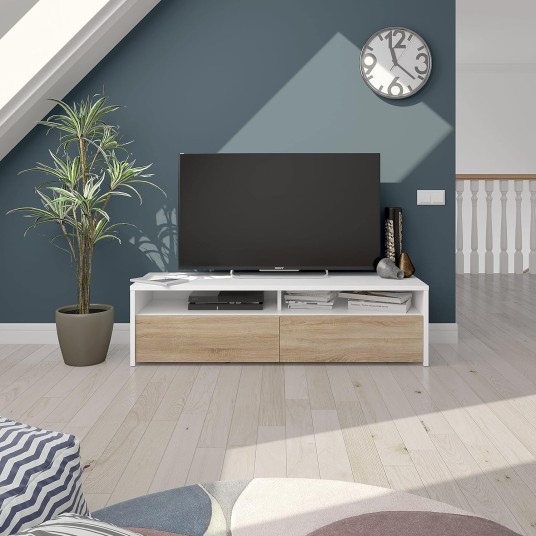 Mueble TV estilo nórdico blanco artik...
