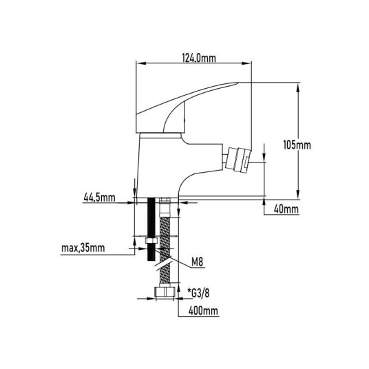 GRIFO MONOMANDO BIDET HAN