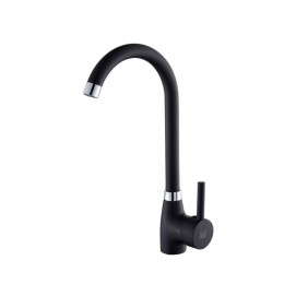 Grifo cocina monomando Black 2 aguas estilo moderno negro