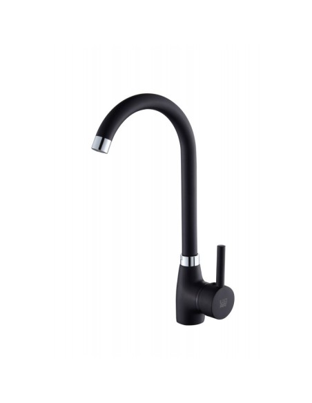 Grifo cocina monomando Black 2 aguas estilo moderno negro